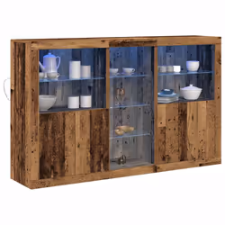 vidaXL Credenza Legno vecchio 162 x 37 x 100 cm Legno multistrato - Vista aggiuntiva 3