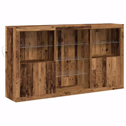 vidaXL Credenza Legno vecchio 181.5 x 37 x 100 cm Legno multistrato - Vista aggiuntiva 2