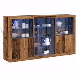 vidaXL Credenza Legno vecchio 181.5 x 37 x 100 cm Legno multistrato - Vista aggiuntiva 3