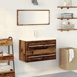 vidaXL Armadio per Lavabo da Bagno Legno vecchio 80 x 38.5 x 48 cm