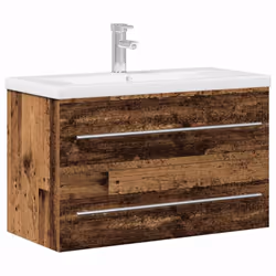vidaXL Armadio per Lavabo da Bagno Legno vecchio 80 x 38.5 x 48 cm - Vista aggiuntiva 2
