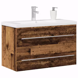 vidaXL Armadio per Lavabo da Bagno Legno vecchio 80 x 38.5 x 48 cm - Vista aggiuntiva 3