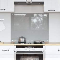 Schienale Cucina Grigio Chiaro 80x60x0,6 cm in Vetro Temperato di Vidaxl
