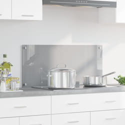 Schienale Cucina Vidaxl Grigio Chiaro 90x40x0,6 cm in Vetro Temperato