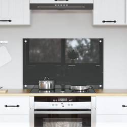 Schienale Cucina Grigio Scuro 80x50x0.6 cm Vetro Temperato Vidaxl