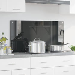 Schienale Cucina Grigio Scuro 100x50x0,6 cm Vetro Temperato Vidaxl