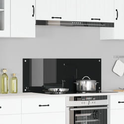 Schienale da Cucina Nero 110x40x0,6 cm in Vetro Temperato Vidaxl