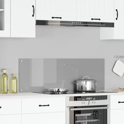 Schienale Cucina Grigio Chiaro 120x40x0,6 cm Vetro Temperato Vidaxl