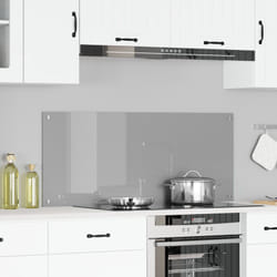 Pannello di schiena per cucina Grigio chiaro 120x50x0,6 cm in vetro temperato Vidaxl