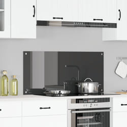 Schienale Cucina Grigio scuro 110x50x0,6 cm in Vetro Temperato di Vidaxl