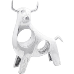 Scultura di toro Argento 22x9,5x34 cm Alluminio Vidaxl