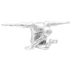 vidaXL Scultura Argento 91.5 x 32 x 33 cm Alluminio