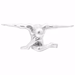 vidaXL Scultura Argento 91.5 x 32 x 33 cm Alluminio - Vista aggiuntiva 3