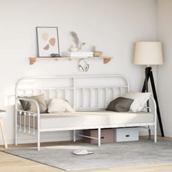 Letto Giorno Bianco 75x190 cm in Acciaio Vidaxl