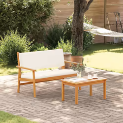 vidaXL Panchina da giardino Marrone Legno massello di acacia - Vista aggiuntiva 3