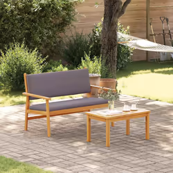 vidaXL Panchina da giardino Marrone Legno massello di acacia - Vista aggiuntiva 3