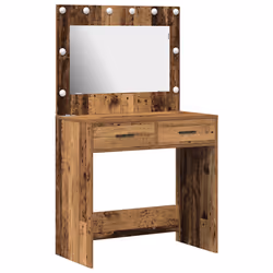 vidaXL Tavolo da trucco con cassetto Legno vecchio 78.5 x 41 x 135 cm - Vista aggiuntiva 2
