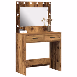 vidaXL Tavolo da trucco con cassetto Legno vecchio 78.5 x 41 x 135 cm - Vista aggiuntiva 3