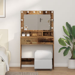 Vidaxl - Toeletta con luci led in legno usato 79x41x135 cm