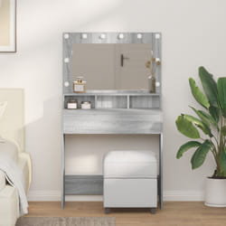 Vidaxl - Toeletta con luci led Grigio Sonoma 79x41x135 cm