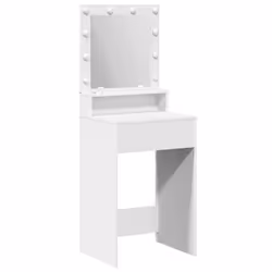 vidaXL Tavolo da Trucco Bianco 50 x 41 x 135 cm Legno multistrato - Vista aggiuntiva 2