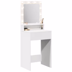 vidaXL Tavolo da Trucco Bianco 50 x 41 x 135 cm Legno multistrato - Vista aggiuntiva 3