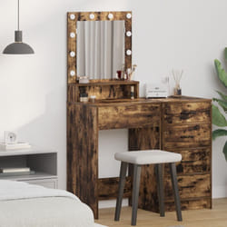 Vidaxl - Specchiera con luci a led in rovere affumicato 50x41x135 cm