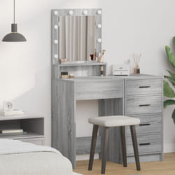 Tavolo da Toeletta con Luci led in Grigio Sonoma - 50x41x135 cm Vidaxl