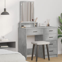 Vidaxl - Tavolo da trucco con cassetti Grigio cemento 50x41x140 cm
