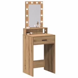 vidaXL Tavolo da Trucco Marrone 50 x 41 x 140 cm Legno multistrato - Vista aggiuntiva 3