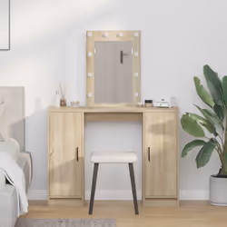 Questa toeletta è un'aggiunta smart e trendy a qualsiasi camera da letto. Unisce bellezza e praticità. Con uno splendido spec ...