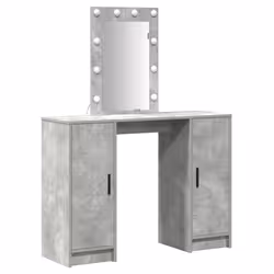 vidaXL Tavolo da Trucco con porta Grigio chiaro 102 x 33 x 135 cm - Vista aggiuntiva 2
