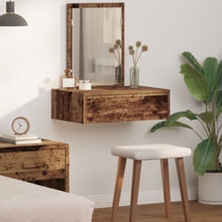 Vidaxl - Tavolo da toeletta a muro in legno invecchiato 60x40x70 cm