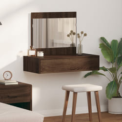 Vidaxl - Tavolo da toeletta appendibile in rovere marrone 83x40x70 cm
