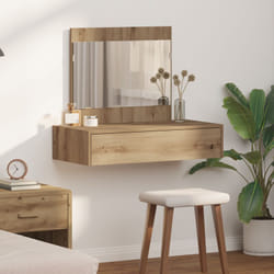 Vidaxl - Tavolo da Trucco Appendibile in Rovere Artigianale 83x40x70 cm