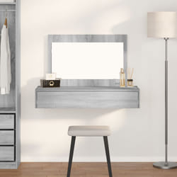 Vidaxl - Tavolo da Toeletta Muro-Montato Grigio Sonoma 100x40x70 cm
