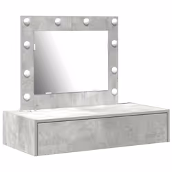 vidaXL Tavolo da Trucco Grigio 83 x 40 x 70 cm Legno multistrato - Vista aggiuntiva 2