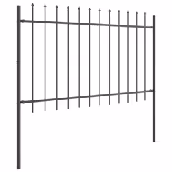 vidaXL Recinzione per Giardino Grigio 6.8 x 1.2 m - Vista aggiuntiva 3