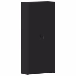 vidaXL Mobile per scarpe Nero 80 x 35.5 x 180 cm Legno multistrato - Vista aggiuntiva 2