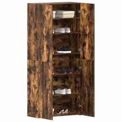 vidaXL Mobile per scarpe con porta Multicolore 80 x 35.5 x 180 cm - Vista aggiuntiva 3