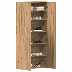 vidaXL Mobile per scarpe Marrone 80 x 35.5 x 180 cm Legno multistrato - Vista aggiuntiva 3