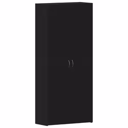 vidaXL Mobile per scarpe Nero 80 x 35.5 x 180 cm Legno multistrato - Vista aggiuntiva 2