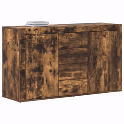 vidaXL Credenza Rovere fumo 120 x 36 x 69 cm Legno multistrato - Vista aggiuntiva 3