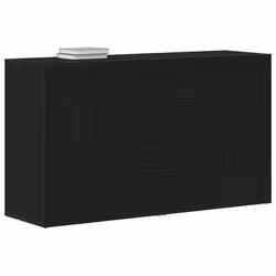 vidaXL Credenza Rovere nero 120 x 36 x 69 cm Legno multistrato - Vista aggiuntiva 3