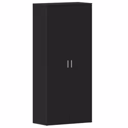 vidaXL Mobile per scarpe Nero 80 x 39 x 180 cm Legno multistrato - Vista aggiuntiva 2