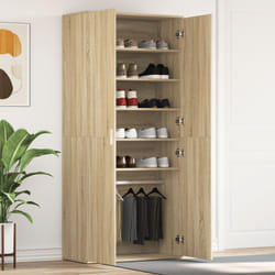 Mobile per Scarpe Quercia Sonoma 80x39x180 cm Legno Ingegnerizzato - Vidaxl