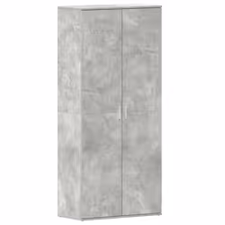 vidaXL Mobile per scarpe Grigio 80 x 39 x 180 cm Legno multistrato - Vista aggiuntiva 2