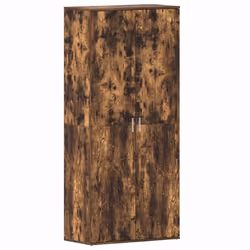 vidaXL Mobile per scarpe Marrone 80 x 39 x 180 cm Legno multistrato - Vista aggiuntiva 2