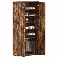 vidaXL Mobile per scarpe Marrone 80 x 39 x 180 cm Legno multistrato - Vista aggiuntiva 3