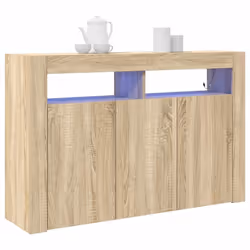 vidaXL Credenza rovere sonoma 116 x 30 x 75 cm Legno multistrato - Vista aggiuntiva 3